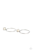 Paparazzi "Canyon Circlet" White Post Earrings Paparazzi Jewelry