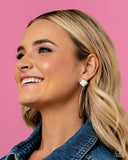 Paparazzi "Canyon Circlet" White Post Earrings Paparazzi Jewelry