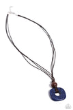 Paparazzi "Canyon Crusade" Blue Urban Men's Necklace Unisex Paparazzi Jewelry