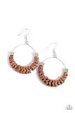 Paparazzi "Capriciously Crimped" Brown Earrings Paparazzi Jewelry