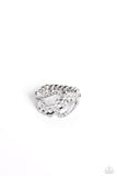 Paparazzi "Captivating Corsage" White Ring Paparazzi Jewelry