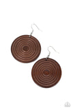 Paparazzi "Caribbean Cymbal" Brown Earrings Paparazzi Jewelry