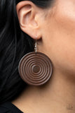 Paparazzi "Caribbean Cymbal" Brown Earrings Paparazzi Jewelry
