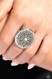 Paparazzi "Carved Coachella" Green Ring Paparazzi Jewelry