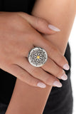 Paparazzi "Carved Coachella" Yellow Ring Paparazzi Jewelry