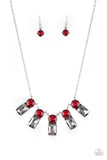 Paparazzi "Celestial Royal" Red Necklace & Earring Set Paparazzi Jewelry