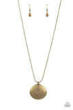 Paparazzi "Sand Dollar Sass" Brass Necklace & Earring Set Paparazzi Jewelry