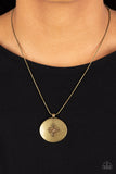 Paparazzi "Sand Dollar Sass" Brass Necklace & Earring Set Paparazzi Jewelry
