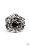 Paparazzi "Charismatic Couture" Black Ring Paparazzi Jewelry