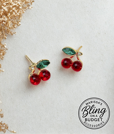 Cherry Stud Earrings Paparazzi Jewelry