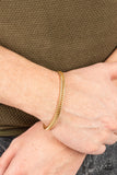 Paparazzi "City Crusader" Gold Mens Bracelet Unisex Paparazzi Jewelry