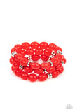 Paparazzi "Coastal Coastin" Red Bracelet Paparazzi Jewelry