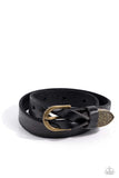 Paparazzi "Coat Of Arms Couture" Black Wrap Bracelet Paparazzi Jewelry