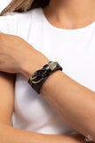Paparazzi "Coat Of Arms Couture" Black Wrap Bracelet Paparazzi Jewelry