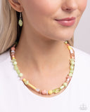 Paparazzi "Colored Can-Can" Green Necklace & Earring Set Paparazzi Jewelry