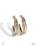 Paparazzi "Commanding Culture" Gold Fashion Fix Post Earrings Paparazzi Jewelry