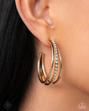 Paparazzi "Commanding Culture" Gold Fashion Fix Post Earrings Paparazzi Jewelry