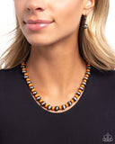 Paparazzi "Contemporary Confidence" Orange Necklace & Earring Set Paparazzi Jewelry