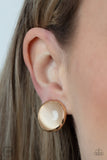 Paparazzi "Cool Pools" Gold Clip On Earrings Paparazzi Jewelry