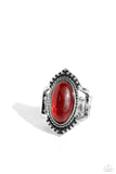 Paparazzi "Coquettishly Casablanca" Red Ring Paparazzi Jewelry