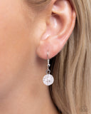 Paparazzi "Crackling Chic" White Necklace & Earring Set Paparazzi Jewelry