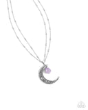 Paparazzi "Crescent Charm" Purple Necklace & Earring Set Paparazzi Jewelry
