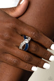 Paparazzi "CROSSED And Found" Blue Ring Paparazzi Jewelry