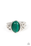 Paparazzi "Crystals & Cat's Eye" Green Ring Paparazzi Jewelry