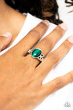 Paparazzi "Crystals & Cat's Eye" Green Ring Paparazzi Jewelry
