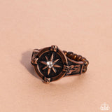 Paparazzi "Cultured Compass" Copper Ring Paparazzi Jewelry