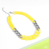 Paparazzi "Curb Your Enthusiasm" Yellow Necklace & Earring Set Paparazzi Jewelry