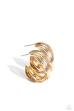 Paparazzi "Curvy And Worthy" Gold Post Earrings Paparazzi Jewelry