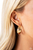 Paparazzi "Curvy And Worthy" Gold Post Earrings Paparazzi Jewelry