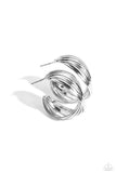 Paparazzi "Curvy And Worthy" Silver Post Earrings Paparazzi Jewelry