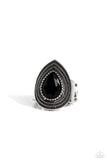 Paparazzi "Dandy Highwayman" Black Ring Paparazzi Jewelry