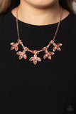 Paparazzi "Dauntlessly Debonair" Copper Necklace & Earring Set Paparazzi Jewelry