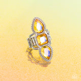 Paparazzi "Dazzling Direction" Yellow Ring Paparazzi Jewelry
