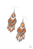 Paparazzi "Dearly Debonair" Orange Earrings Paparazzi Jewelry
