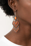 Paparazzi "Dearly Debonair" Orange Earrings Paparazzi Jewelry