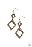 Paparazzi "Deco Decoupage" Brass Earrings Paparazzi Jewelry