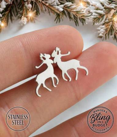 Stainless Steel Deer Earrings Paparazzi Jewelry