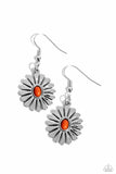 Paparazzi "Delectably Daisy" Orange Earrings Paparazzi Jewelry