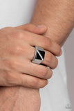 Paparazzi "Diagonally Dominant" Black Mens Ring Paparazzi Jewelry