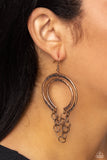 Paparazzi "Dont Go CHAINg-ing" Copper Earrings Paparazzi Jewelry