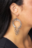 Paparazzi "Dont Go CHAINg-ing" Silver Earrings Paparazzi Jewelry