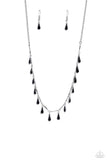 Paparazzi "Drop-Dead Dance" Black Necklace & Earring Set Paparazzi Jewelry