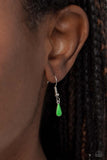 Paparazzi "Drop-Dead Dance" Green Necklace & Earring Set Paparazzi Jewelry