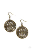 Paparazzi "Dubai Decor" Brass Earrings Paparazzi Jewelry