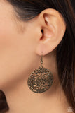 Paparazzi "Dubai Decor" Brass Earrings Paparazzi Jewelry