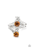 Paparazzi "Duplicating Dazzle" Brown Ring Paparazzi Jewelry